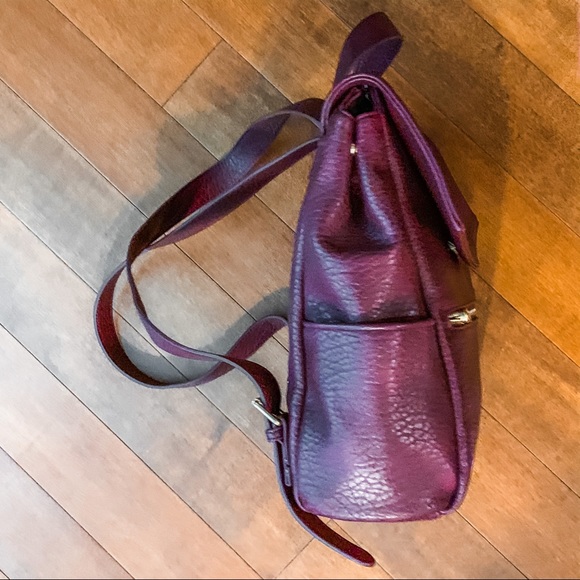 NWT OBO Leather Backpack - Maroon - Picture 14 of 16